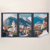 Benutzerdefinierter Text Montenegro Strandtuch (Vorderseite)