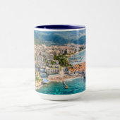 Benutzerdefinierter Text Montenegro Tasse (Zentrum)