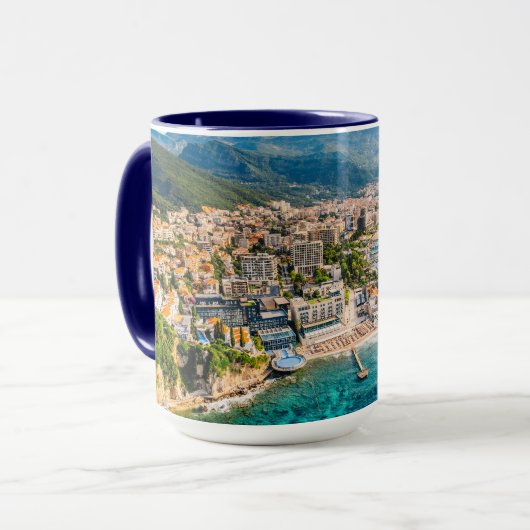 Benutzerdefinierter Text Montenegro Tasse (Vorderseite Links)