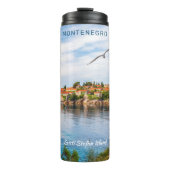 Benutzerdefinierter Text Montenegro Thermosbecher (Vorderseite)