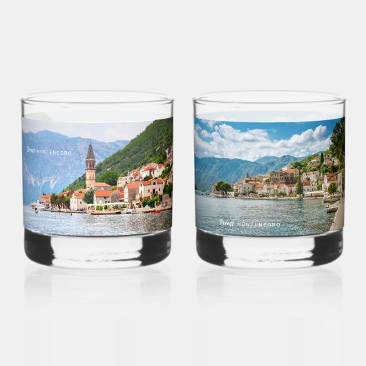Benutzerdefinierter Text Montenegro Whiskyglas (Rückseite)