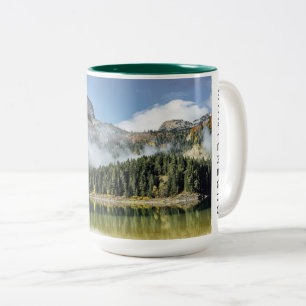 Benutzerdefinierter Text Montenegro Zweifarbige Tasse