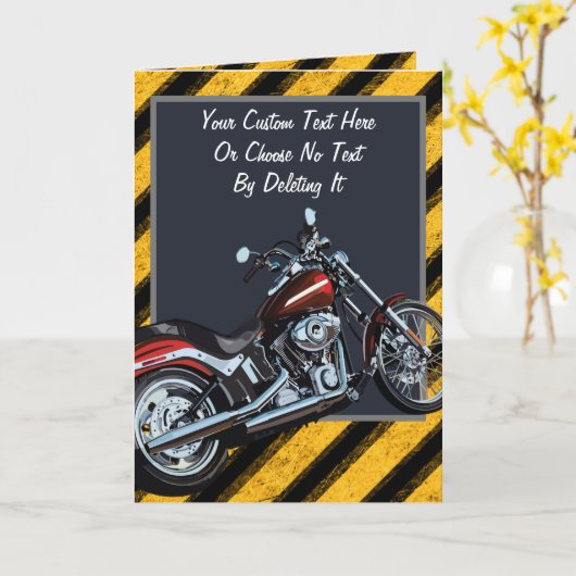 Benutzerdefinierter Text/Motorrad-Club Motorradver Karte (Gelbe Blume)