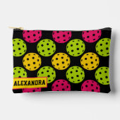 🏐 Benutzerdefinierter Text Multicolor Pickleball Zubehörtasche (Vorderseite)