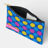 🏐 Benutzerdefinierter Text Multicolor Pickleball  Zubehörtasche (Offen)