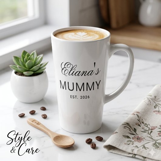 Benutzerdefinierter Text MUMMY Latte Tasse Geschen
