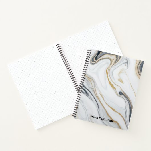 Benutzerdefinierter Text - Muster marbieren Notizblock (Innenseite)