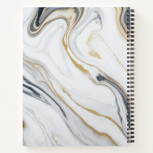 Benutzerdefinierter Text - Muster marbieren Notizblock (Rückseite)