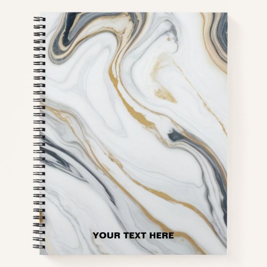 Benutzerdefinierter Text - Muster marbieren Notizblock (Vorderseite)