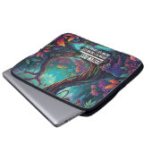 Benutzerdefinierter Text Mystischer Wald Jaguar Fa Laptopschutzhülle (Vorne Knopf)