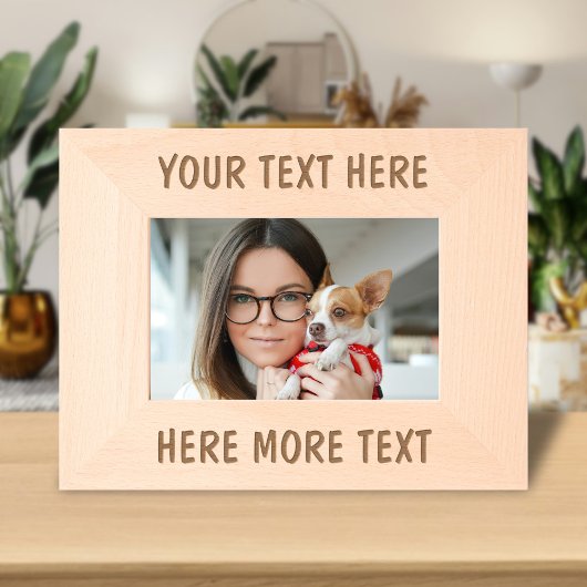 Benutzerdefinierter Text Name Laser Gravur Bilderr Geätzte Rahmen