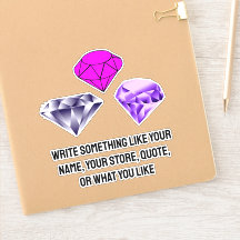 Benutzerdefinierter Text neben Diamantsteinen