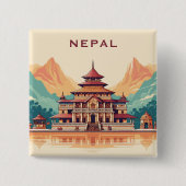 Benutzerdefinierter Text Nepal Button (Vorderseite)