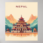 Benutzerdefinierter Text Nepal Poster (Vorne)