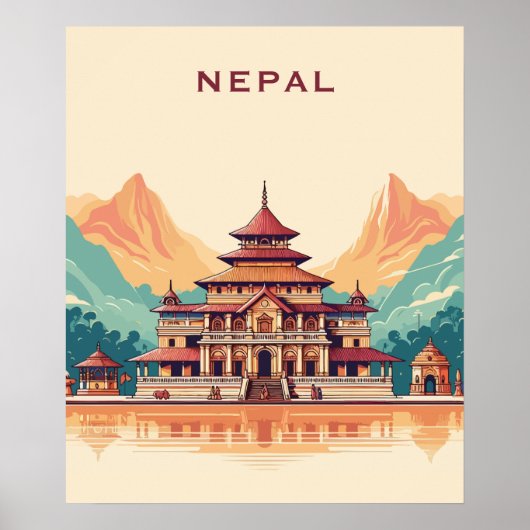 Benutzerdefinierter Text Nepal Poster (Vorne)