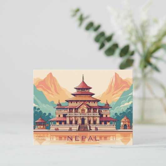 Benutzerdefinierter Text Nepal Postkarte (Stehend Vorderseite)