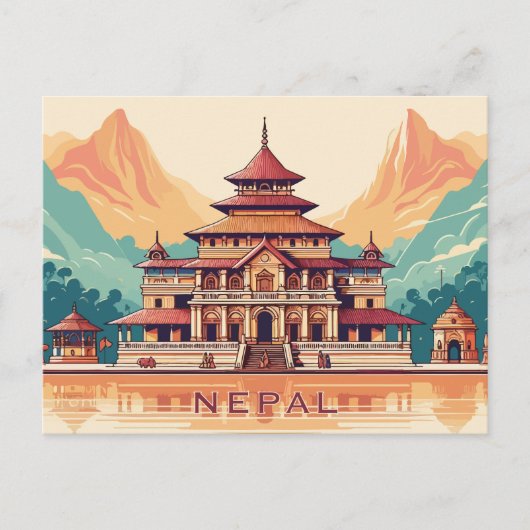 Benutzerdefinierter Text Nepal Postkarte (Vorderseite)