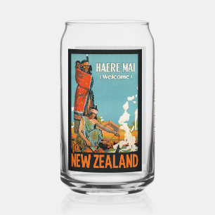 Benutzerdefinierter Text Neuseeland Vintage-Reise Dosenglas