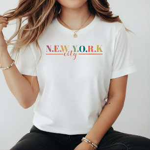 Benutzerdefinierter Text New York City T-Shirt