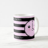 Benutzerdefinierter Text/Niedliche Kawaii-Uhr-Vord Kaffeetasse (VorderseiteRechts)