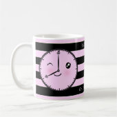 Benutzerdefinierter Text/Niedliche Kawaii-Uhr-Vord Kaffeetasse (Links)