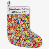 Benutzerdefinierter Text/ Niedliche süße Girly Pas Kleiner Weihnachtsstrumpf (Vorderseite)