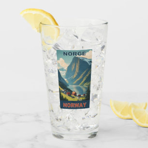 Benutzerdefinierter Text Norwegen Glas