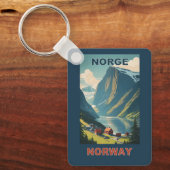 Benutzerdefinierter Text Norwegen Schlüsselanhänger (Vorderseite)