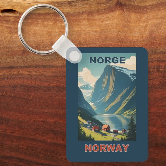 Benutzerdefinierter Text Norwegen Schlüsselanhänger (Vorderseite)