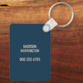 Benutzerdefinierter Text Norwegen Schlüsselanhänger (Rückseite)