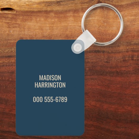 Benutzerdefinierter Text Norwegen Schlüsselanhänger (Rückseite)