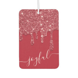 Benutzerdefinierter Text oder Name von Red Glitzer Autolufterfrischer