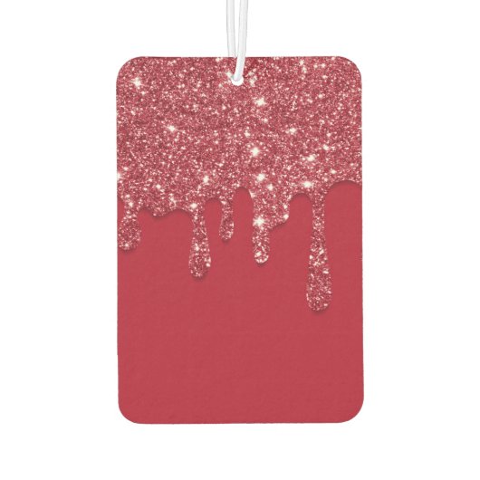 Benutzerdefinierter Text oder Name von Red Glitzer Autolufterfrischer (Rückseite)
