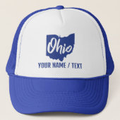 Benutzerdefinierter Text Ohio Truckerkappe (Vorderseite)