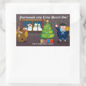 Benutzerdefinierter Text, Olentzero Navidad / Weih Rechteckiger Aufkleber (Tasche)