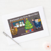 Benutzerdefinierter Text, Olentzero Navidad / Weih Rechteckiger Aufkleber (Umschlag)