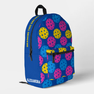 Benutzerdefinierter Text-Orange- und Korallenpickl Bedruckter Rucksack