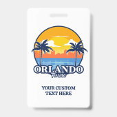 Benutzerdefinierter Text Orlando Florida Ausweis (Vorderseite)
