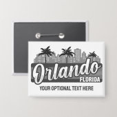 Benutzerdefinierter Text Orlando Florida Button (Vorderseite/Rückseite)