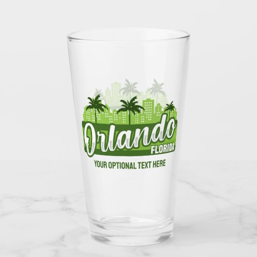 Benutzerdefinierter Text Orlando Florida Glas (Vorderseite)