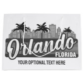 Benutzerdefinierter Text Orlando Florida Große Geschenktüte (Vorderseite)