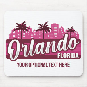 Benutzerdefinierter Text Orlando Florida Mousepad