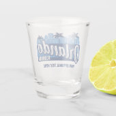 Benutzerdefinierter Text Orlando Florida Schnapsglas (Rückseite)