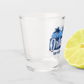 Benutzerdefinierter Text Orlando Florida Schnapsglas (Links)