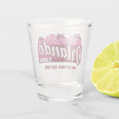 Benutzerdefinierter Text Orlando Florida Schnapsglas (Rückseite)