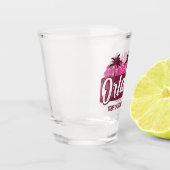 Benutzerdefinierter Text Orlando Florida Schnapsglas (Links)