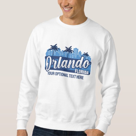 Benutzerdefinierter Text Orlando Florida Sweatshirt (Vorderseite)