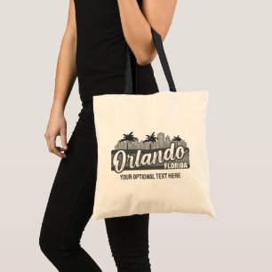 Benutzerdefinierter Text Orlando Florida Tragetasche