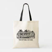 Benutzerdefinierter Text Orlando Florida Tragetasche (Rückseite)