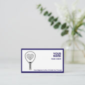 🎾 Benutzerdefinierter Text, Padel Coach Visitenkarte (Stehend Vorderseite)